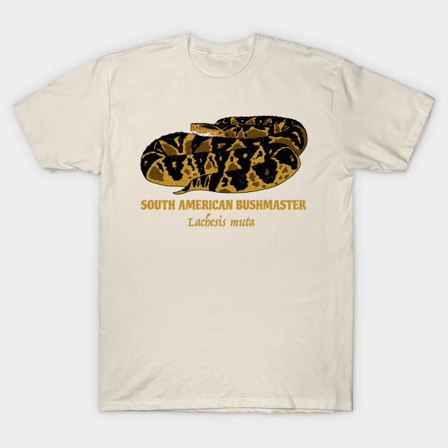 South American Bushmaster, Lachesis muta T-Shirt by SNK Kreatures